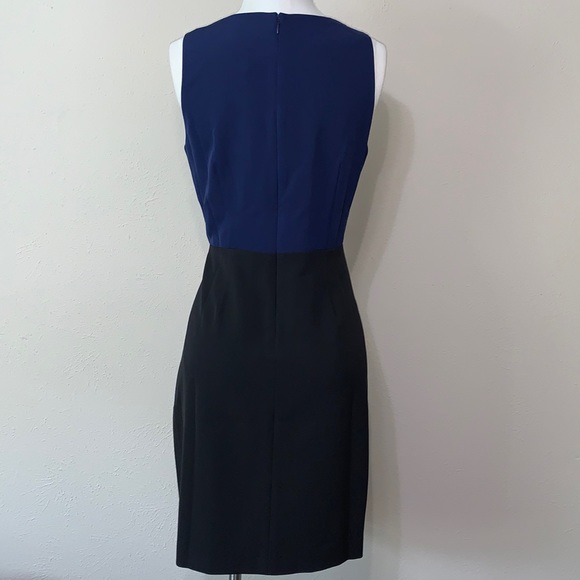 Sam Edelman Two-Tone Navy / Black Sheath Dress Size 10 - Picture 3 of 10